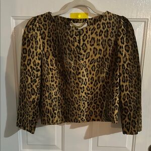 Milly Leopard Print Jacket